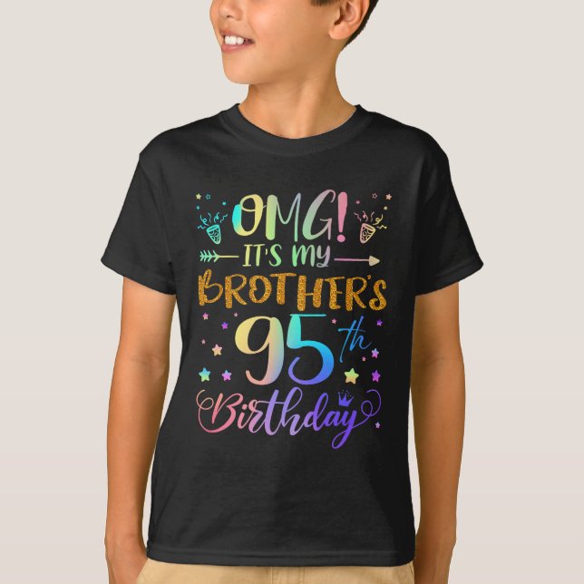 T-shirt Omg Ses Frères 95e Anniversaire Doux 95 Ans O (Devant)