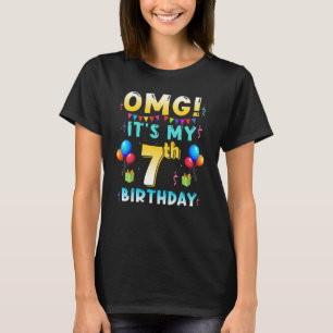 T-shirt OMG Son 7e anniversaire 7 ans Anniversaire fête