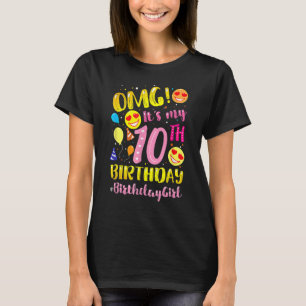 T-shirt Omgs Son 10ème Anniversaire Filles 10es Anniversai