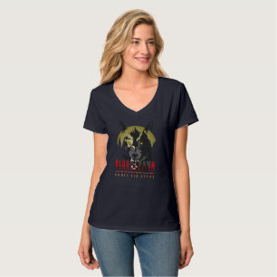 T-shirt Omnis Vir Lupus Cou-V pour femmes