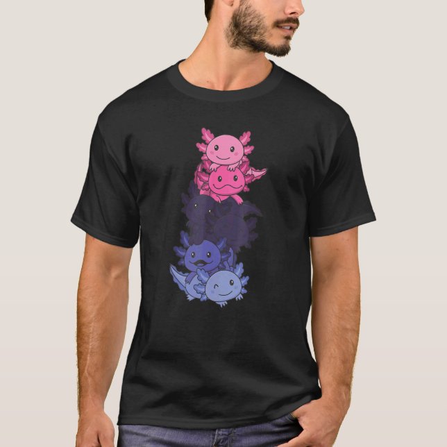 T-shirt Omnisexuel Genre Fluid Pride Lgbtq Axolotl (Devant)