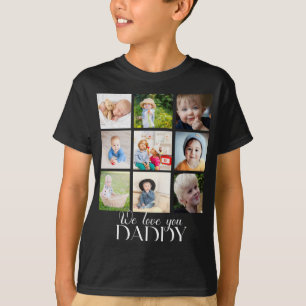 T-shirt On aime papa beau collage 9 photos