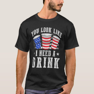 T-shirt On Dirait Que J'Ai Besoin D'Un Verre Rouge Blanc E