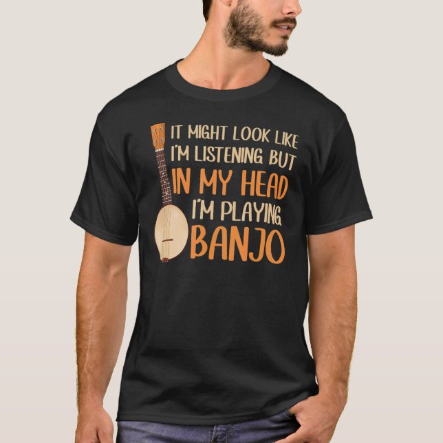 T-shirt On dirait que j'écoute dans ma tête (Devant)
