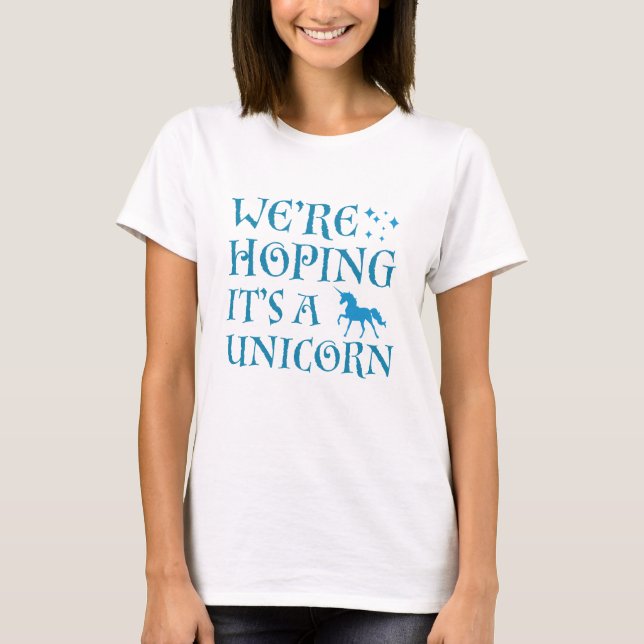 T-shirt On espère que c'est une licorne (Devant)