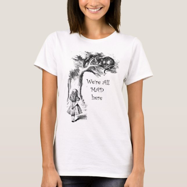 T-shirt On est tous en colère ici, Alice avec le chat Ches (Devant)