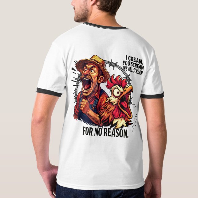 T-shirt On hurle tous sans raison -  (Dos entier)
