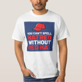 T-shirt On ne peut pas écrire la haine sans Red Hat