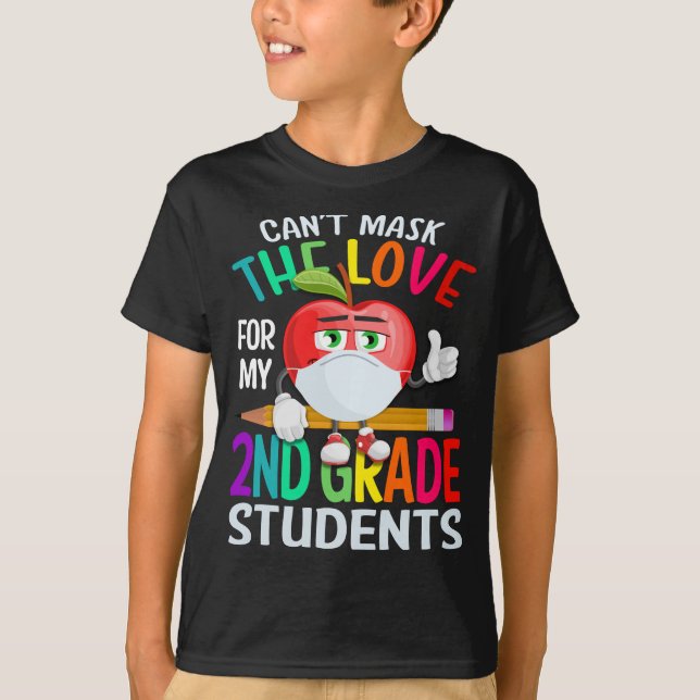 T-shirt On ne peut pas masquer l'amour de l'enseignement d (Devant)