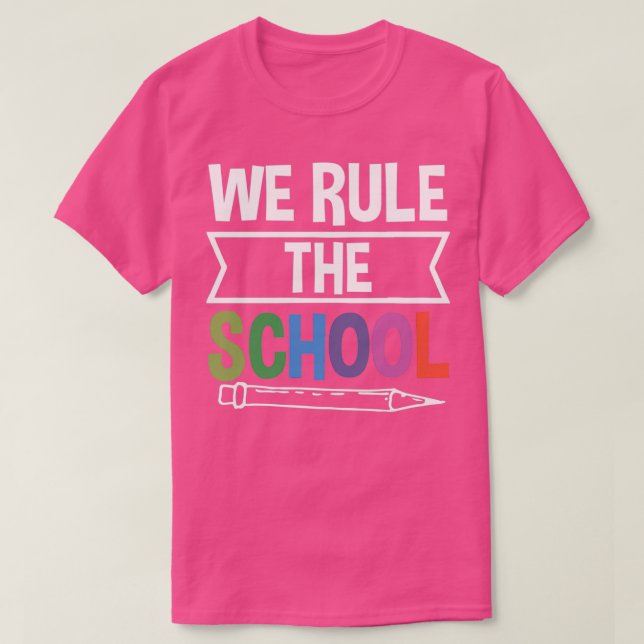 T-shirt On règle la citation du professeur de l'école (Design devant)