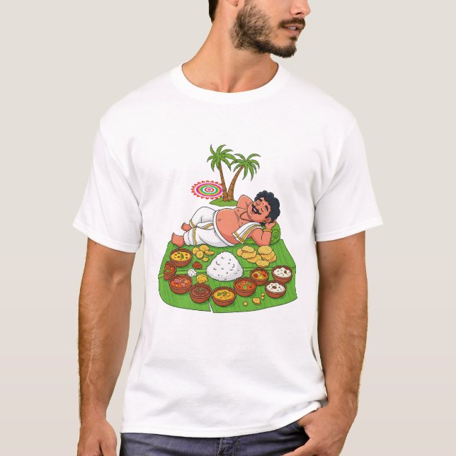 T-shirt Onam Sadhya Coma | Funny Kerala Foodie (Devant)