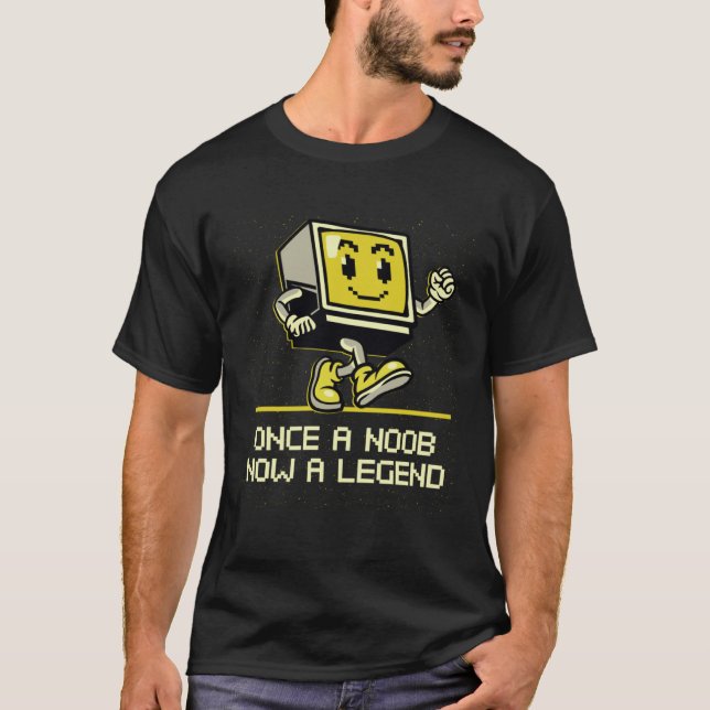 T-shirt Once a Noob Now a Legend Gamer Sayings Gaming Quot (Devant)