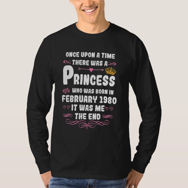 T-shirt Once upon a time there was a princess. February 19 (Devant)