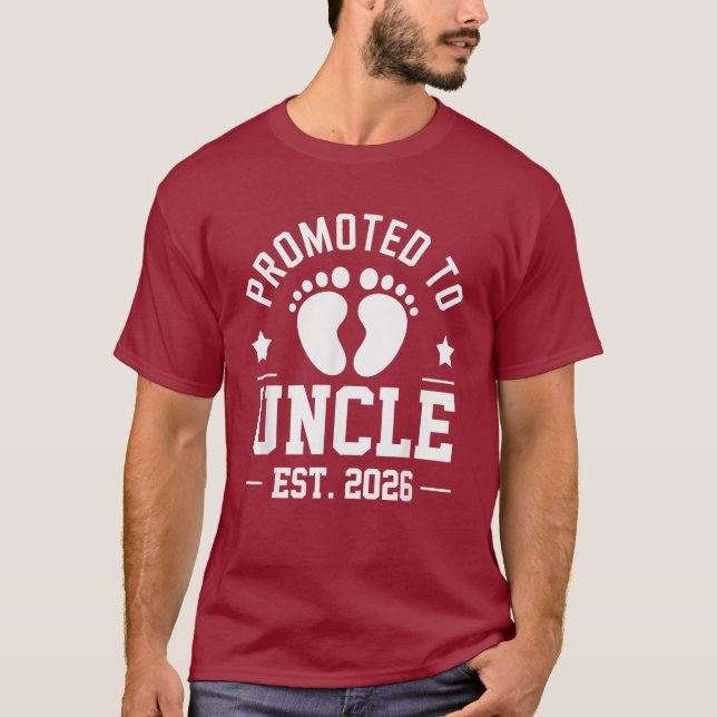 T-shirt Oncle 2026 Annonce de grossesse 2026 (Devant)