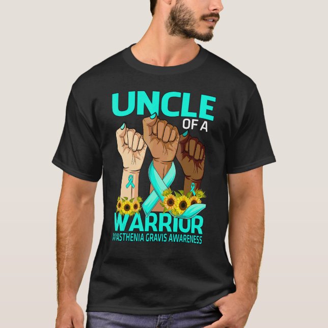 T-shirt Oncle À La Main D'Une Guerrière Myasthenia Gravis (Devant)