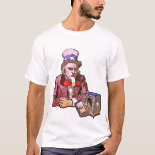 T-shirt Oncle America avec Trésor Vide Contour Noir Ar