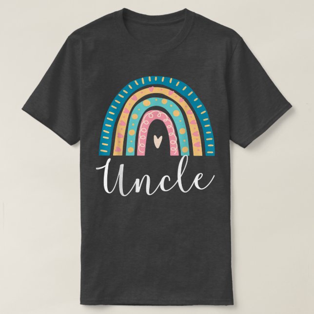 T-shirt Oncle Arc-en-ciel Cadeaux famille correspondant An (Design devant)