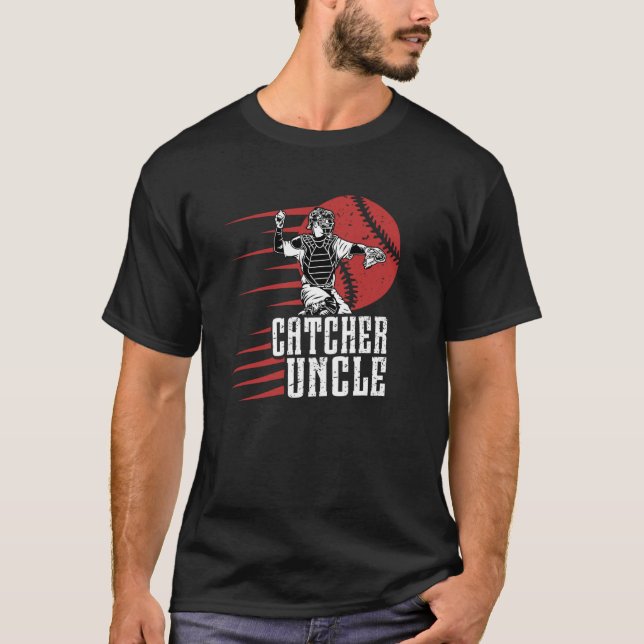 T-shirt Oncle Attrapeur De Baseball D'un Attrapeur De Base (Devant)