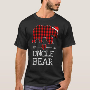 T-shirt Oncle Bear Buffalo Plaid Père Noël Flèche Fam Chri
