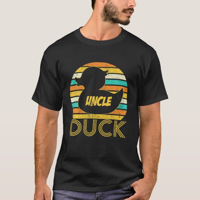 T-shirt Oncle canard en caoutchouc canard jumeler famille  (Devant)