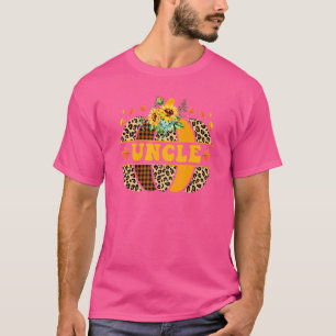 T-shirt Oncle Citrouille Léopard Tournesol automne Thanksg