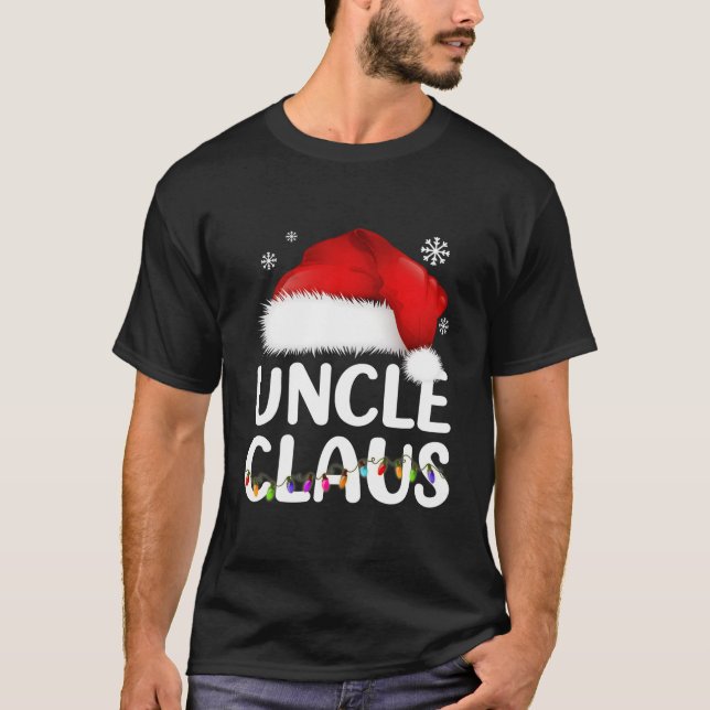 T-shirt Oncle Claus Chemise Noël Pyjama Famille Correspond (Devant)