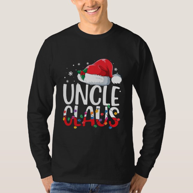 T-shirt Oncle Claus Correspondant Pajamas de Noël de famil (Devant)