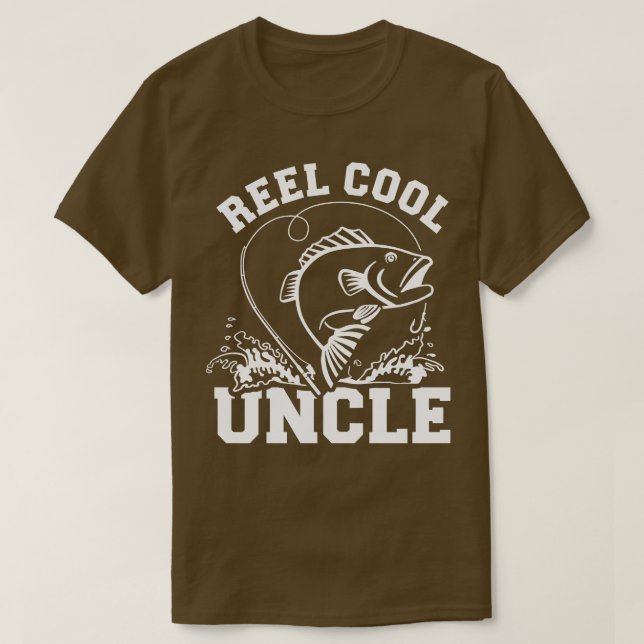 T-shirt Oncle cool de rouleaux de pêche (Design devant)
