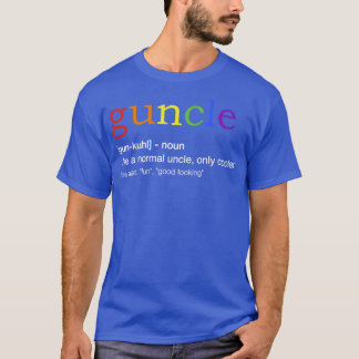 T-shirt Oncle dans les couleurs du drapeau arc-en-ciel pou