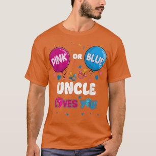 T-shirt Oncle de ballon rose ou bleu vous aime Révélation