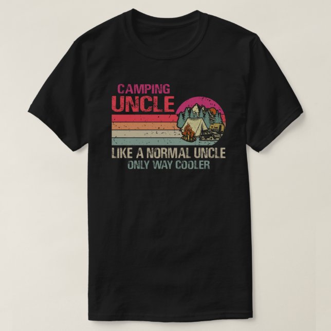 T-shirt Oncle De Camping Comme Un Oncle Normal Seul Glaciè (Design devant)