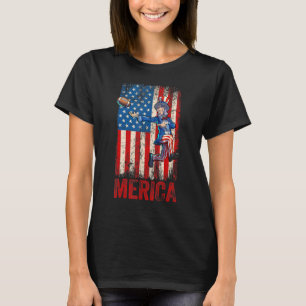 T-shirt Oncle de football Sam 4 juillet garçons Hommes US