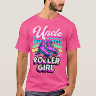 T-shirt Oncle de la fille du patin à roulettes Anniversair