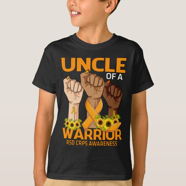 T-shirt Oncle de la main d'un guerrier RSD sensibilisation (Devant)