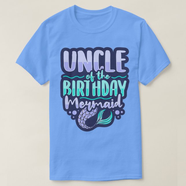 T-shirt Oncle de la sirène d'anniversaire Conception pour  (Design devant)