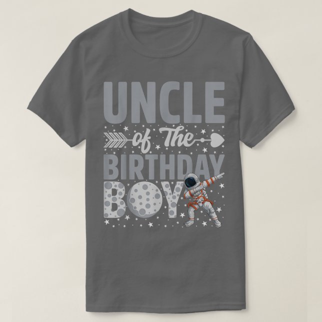 T-shirt Oncle De L'Anniversaire Astronaut Boy Espace Thème (Design devant)