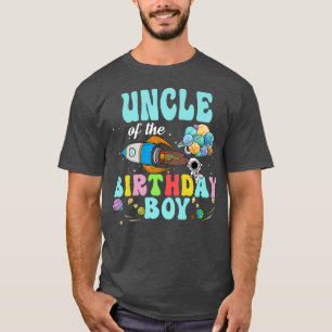 T-shirt Oncle De L'Anniversaire Astronaut Boy Space Party