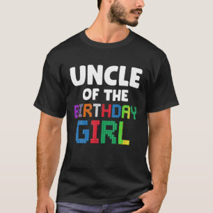 T-shirt Oncle de l'anniversaire fille maître constructeur