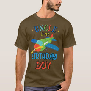 T-shirt Oncle De L'Anniversaire Garçon Avion Thème Corresp