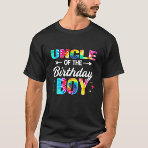 T-shirt Oncle De L'Anniversaire Garçon Tie Dye Famille Cor