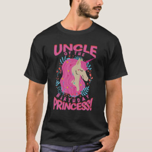 T-shirt Oncle De L'Anniversaire Princesse Unicorne Essenti