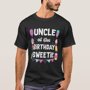 T-shirt Oncle De L'Anniversaire Sweetie Crème De Glace Côn