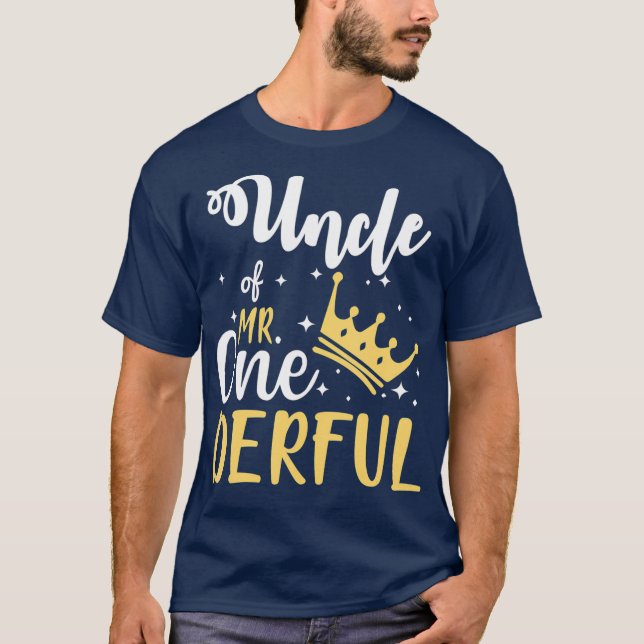 T-shirt Oncle De M. Onederful 1EBirthday OneDerful (Devant)