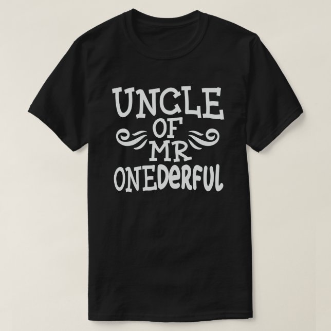 T-shirt Oncle de M. Onederful 1st Birthday Party Correspon (Design devant)
