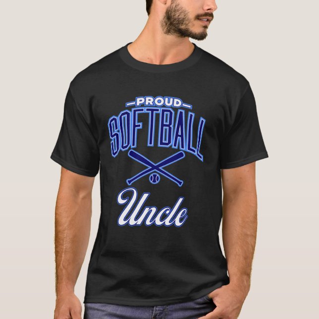 T-shirt Oncle de softball pour hommes (Devant)