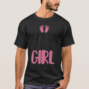 T-shirt Oncle Dit Fille Nièce Bébé Genre Révéler Announc