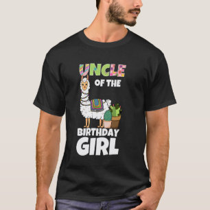 T-shirt Oncle Drôle De La Fille D'anniversaire Lama Animal