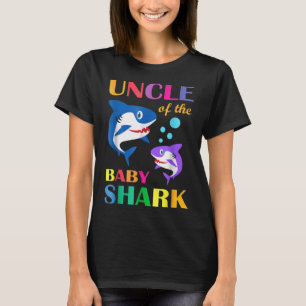 T-shirt Oncle Du Bébé Anniversaire Requin Oncle Requin Chr