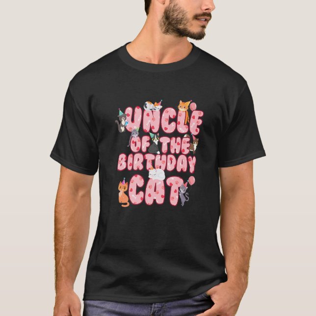 T-shirt Oncle du chat d'anniversaire Tio Kitten (Devant)