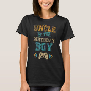 T-shirt Oncle du garçon d'anniversaire Gamepad B-Day Match